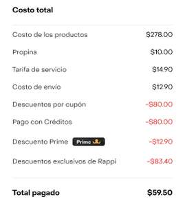 $80 Descuento El Tizoncito por Rappi