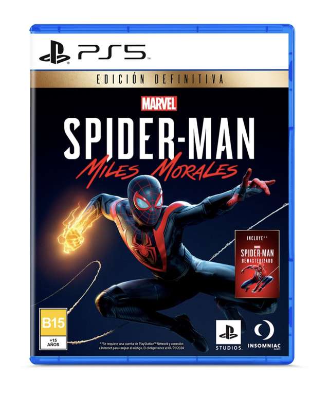 Liverpool: Marvel Spiderman Miles Morales + Spiderman remasterizado Edición definitiva PS5 físico