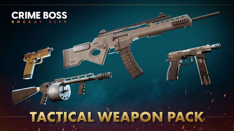 Crime Boss : Rockay City Pack de Armas Tácticas (DLC GRATIS) | Xbox , Playstation , Epic Games