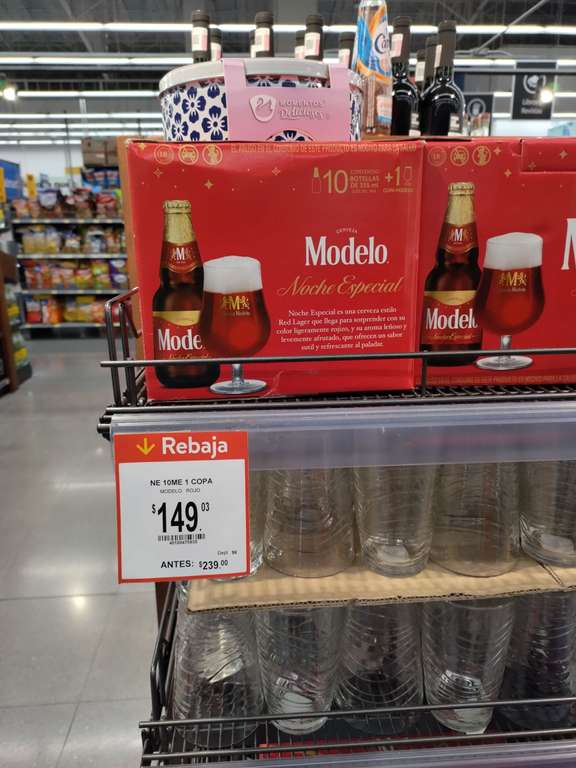 Walmart: Cerveza modelo noche especial a $15 c/u + vaso de regalo -  
