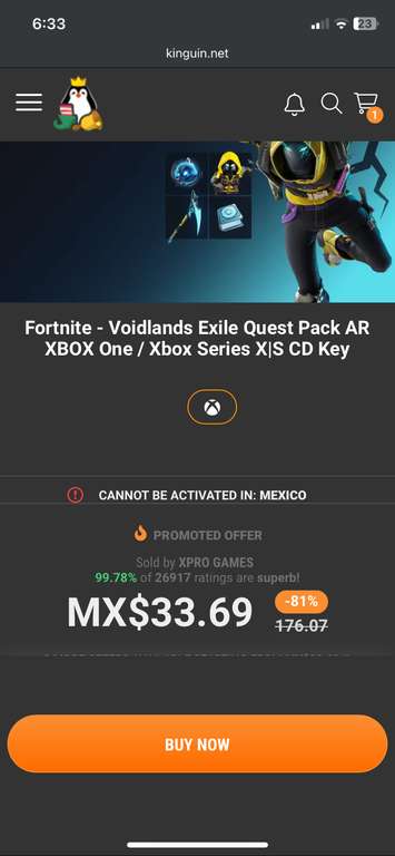 Fortnite - Voidlands Exile Quest Pack AR XBOX One / Xbox Series X