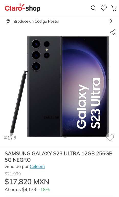Claro Shop: Celular Samsung s23 ultra