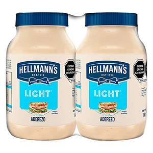 Amazon - Mayonesa Hellmann's Light (2 tarros de 1 Kg cada uno) | envío gratis con Prime