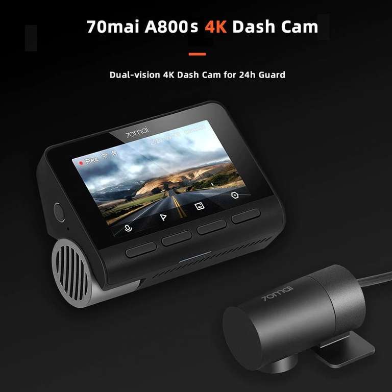 AliExpress: 70mai Dash Cam 4K A800S, GPS Integrado, ADAS, Visión Nocturna