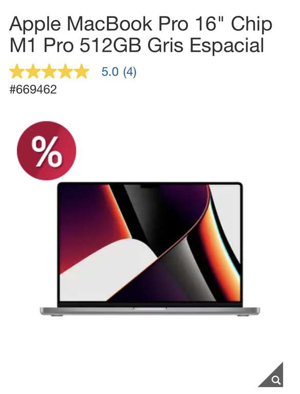Costco: Nueva MacBook Pro 16” M1 Pro 512 gb 16gb