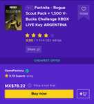 Eneba: Fortnite - Rogue Scout Pack + 1,500 V-Bucks AR Xbox