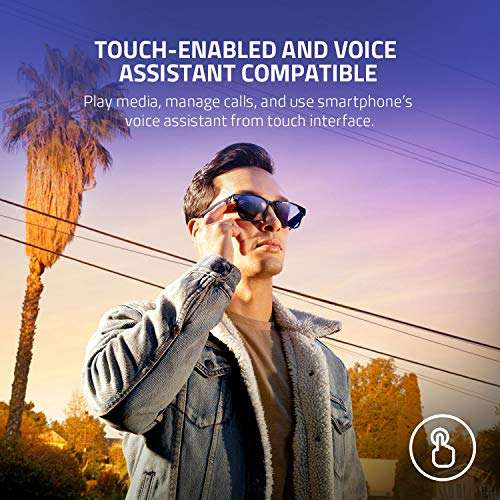 Amazon Gafas polarizadas con filtro de luz azul, Micrófono y altavoces integrados, puedes ir manos libres al tomar llamadas