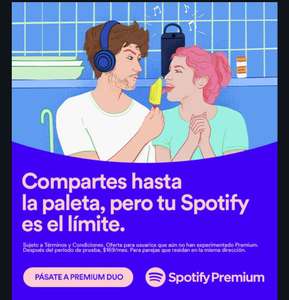 Spotify premium Duo 1 mes gratis