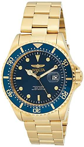 Amazon: Invicta Men's Pro Diver Stainless Steel Quartz Diving Watch with Stainless-Steel Strap, Gold, Silver, 22 (Model: 23384, 23403)