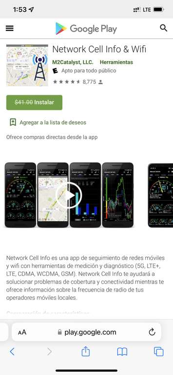 Google Play: Network Cell Info & Wifi GRATIS