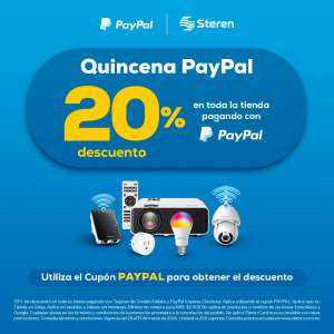Steren: 20% en Toda la Tienda Pagando con PayPal