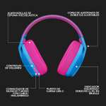 Amazon: Logitech G435 Audífonos Inalámbricos Gaming, on-ear, micrófonos integrados, batería de 18 horas, compatibles Dolby Atmos - Azul