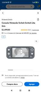 Walmart: Consola Nintendo Switch Switch Lite Gris
