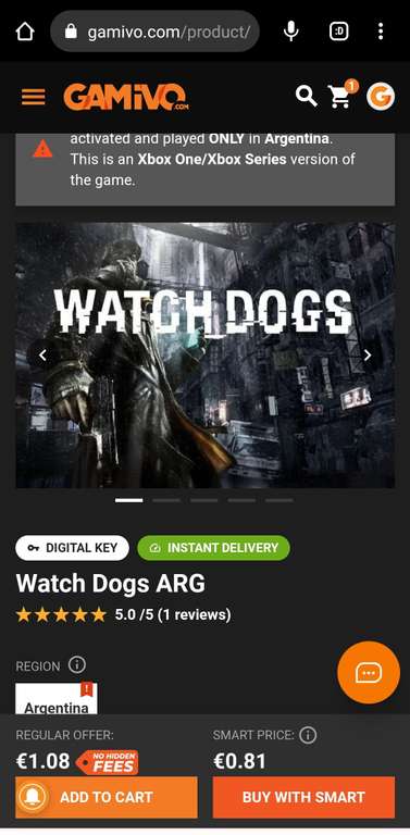 Gamivo - Watch Dogs para Xbox