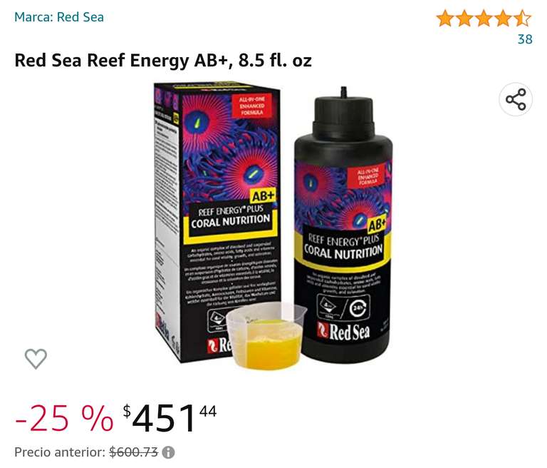 Amazon: Red Sea Reef Energy AB+ 250mil