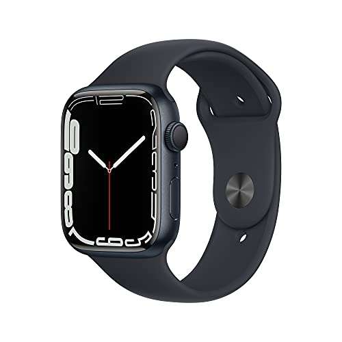 Amazon: Apple Watch Series 7 GPS • Caja de Aluminio Azul Medianoche de 45 mm • Correa Deportiva Azul Medianoche - Estándar