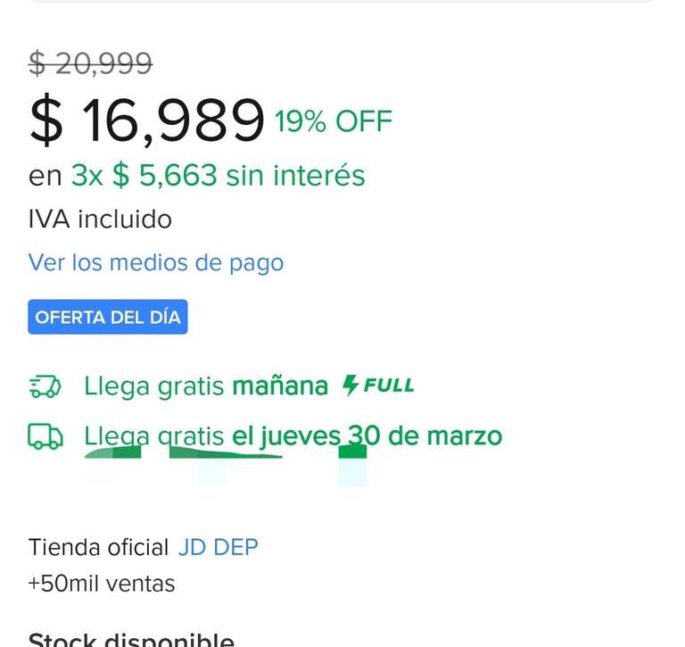 Mercado Libre: Apple iPhone 14 (128 GB) - Medianoche $16,989 *sin promos bancarias*