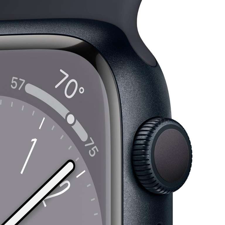 Amazon: Apple Watch Series 8 GPS, 45mm - Funda de Aluminio Medianoche con Correa Deportiva Medianoche (Reacondicionado) (Versión de USA)