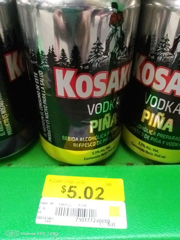 Bodega Aurrera: Lata de Vodka Kosako sabor piña