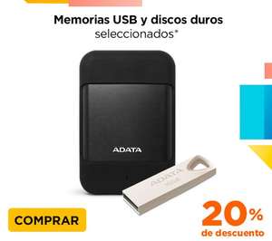 Chedraui: 20% de descuento en memorias USB y discos duros Adata, Kingston y Sandisk