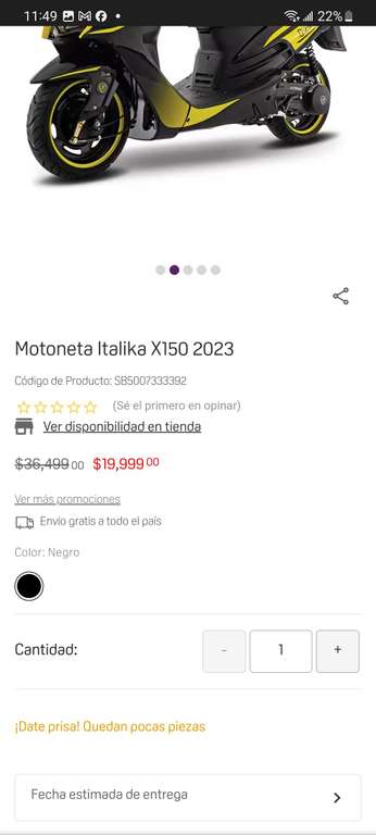 Suburbia: Motoneta Italika X150 2023