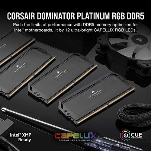 Amazon: Corsair Dominator Platinum RGB DDR5 32GB (2x16GB) DDR5 5600MHz (PC5-44800) CL36 1.25V - Negro