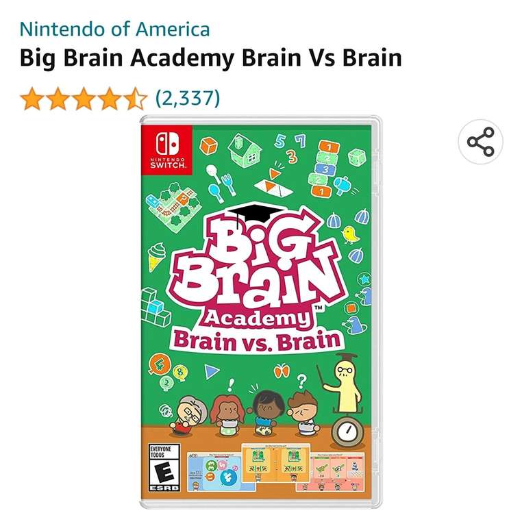 Amazon: Big Brain Academy Brain Vs Brain para Nintendo Switch