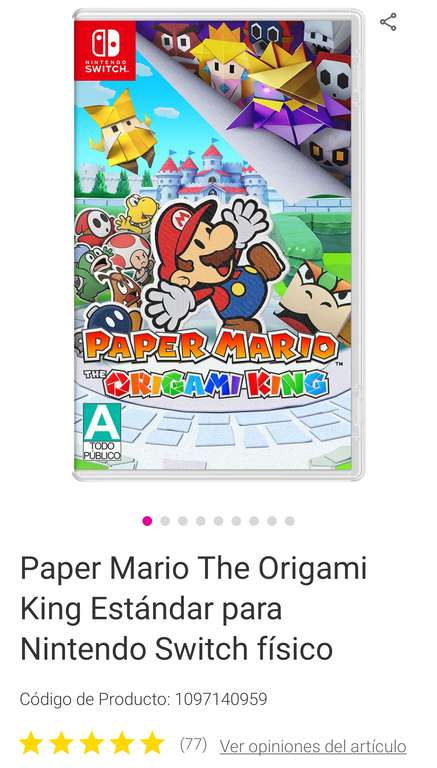 Liverpool: Paper Mario The Origami King (Nintendo Switch)