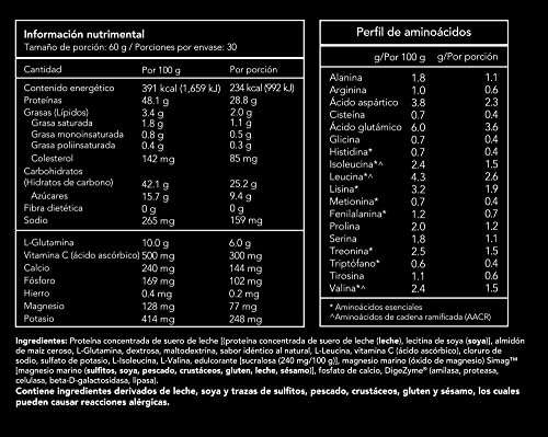 Amazon: Proteína Rc90 S Supplement - 29g De Proteína, Glutamina Y Hierro - 1.8kg Sabor Vainilla