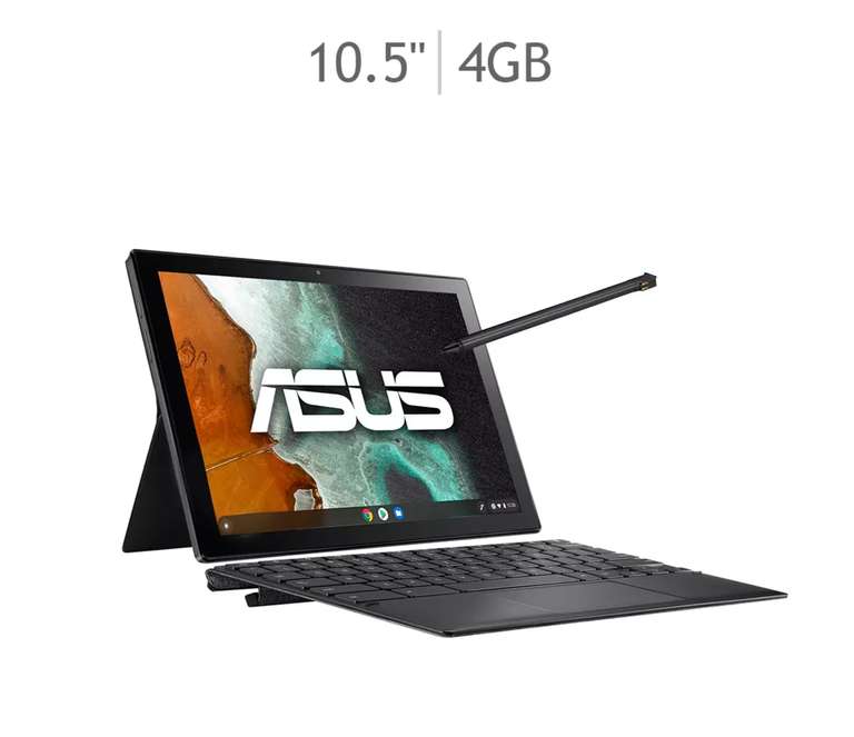 Costco: Asus Chromebook CM3 Touch FHD, MediaTek 2.0 GHz, 4GB RAM, 128 SSD, Incluye pluma
