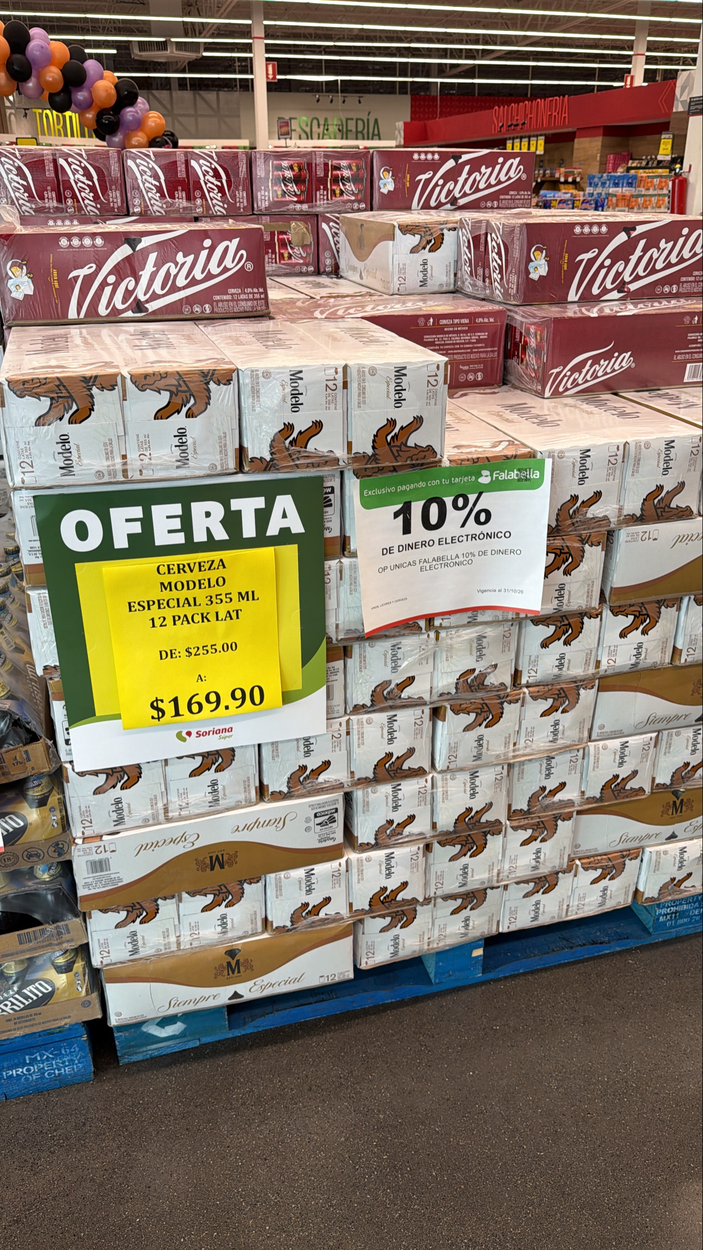 Soriana: Cerveza modelo (12 pack)