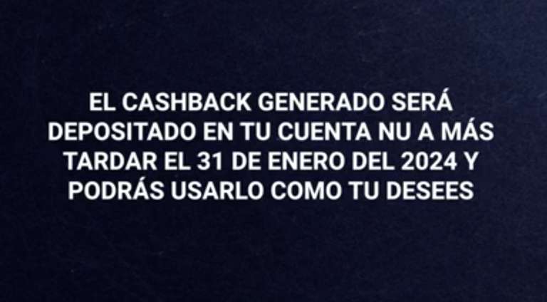 NuBank: 2% cashback en todas tus compras entre el 15 al 30 de noviembre. Límite de cashback de este promoción NU es de 200 pesos.