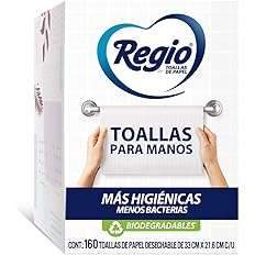 Amazon - Regio Regio Toallas Para Manos 1 Paquete 160 Hojas, color, 160 Cuenta, pack of/paquete