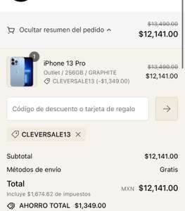 Clevercel: iPhone 13 Pro 256gb outlet