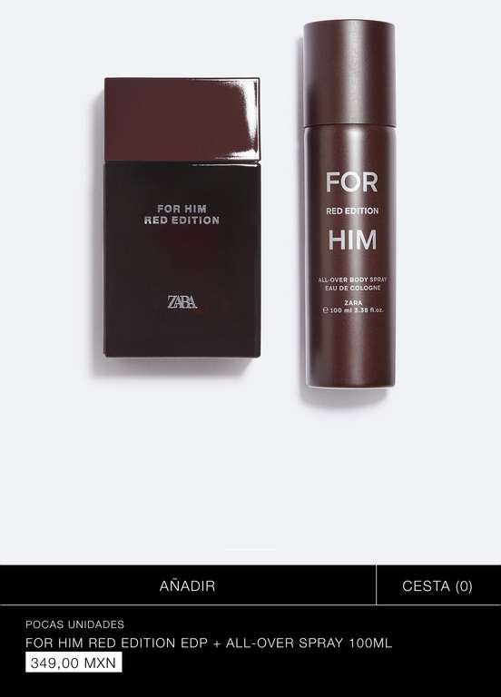 Zara: Perfumes de hombre en descuento 