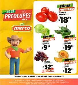 Merco: Ofertas en Frutas y Verduras del Martes 21 al Jueves 23 de Junio