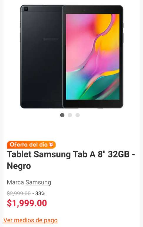 Linio. Tablet Samsung Tab A 8" 32GB - Negro