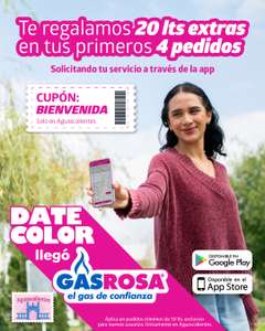 20 litros GRATIS de Gas Rosa en recargas de 50 lts para Aguascalientes