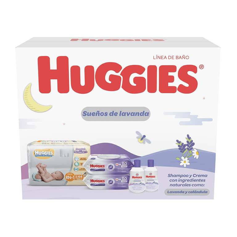 Amazon: HUGGIES Baby Set Sueños de Lavanda RN