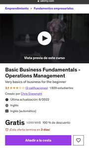 Udemy GRATIS - Fundamentos básicos de negocios