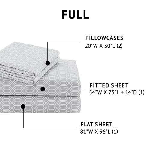 Amazon: Comfort Spaces - Juego de sábanas de algodón de 144 hilos, transpirable, ligero, suave con bolsillo profundo elástico, ropa de cama