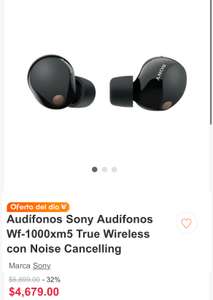 Linio: Audífonos Sony wf-1000xm5