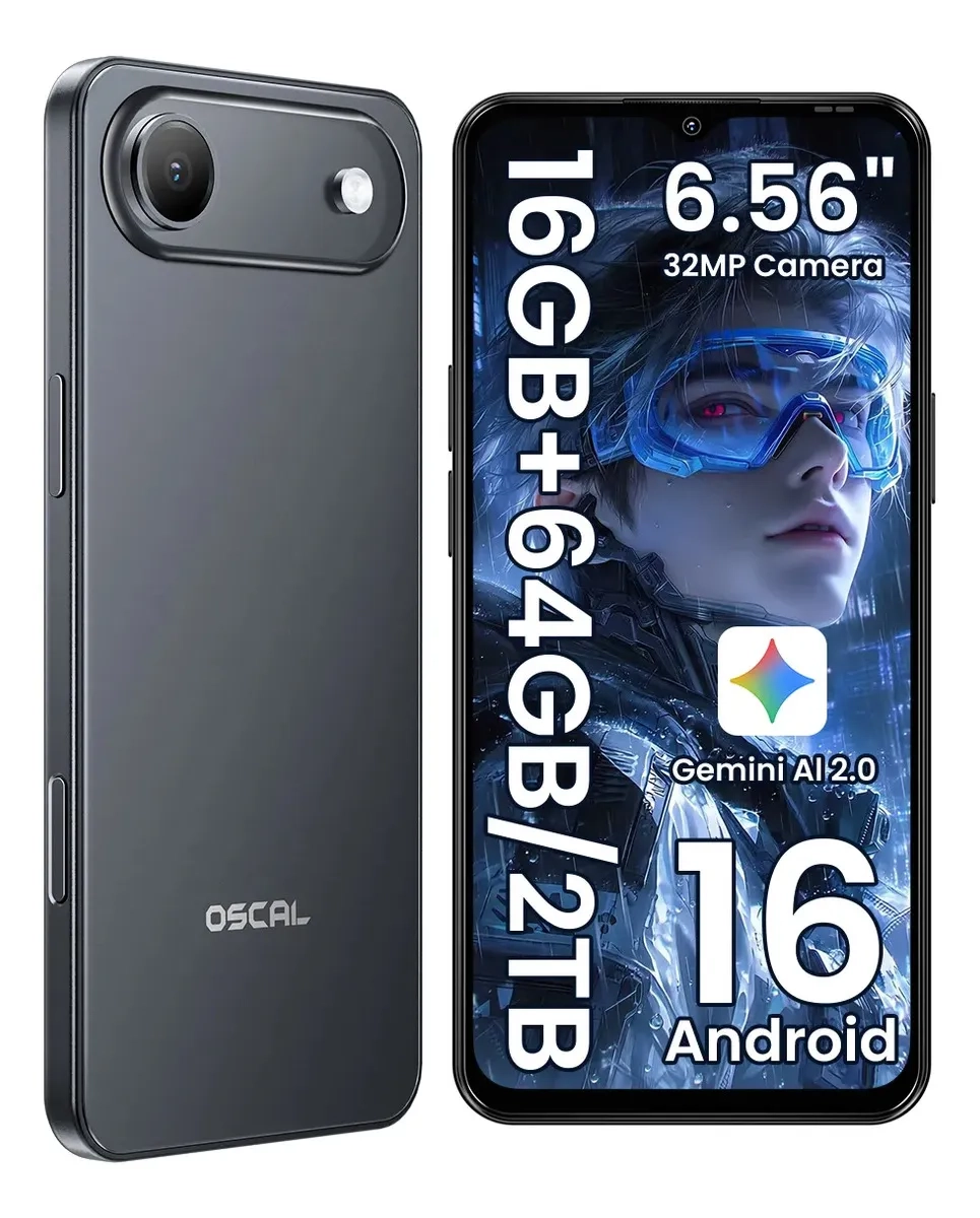 Mercado Libre: Celular Oscal Flat Lite 17 Air Android 16 De 16 Gb+64 Gb/2 Tb TF