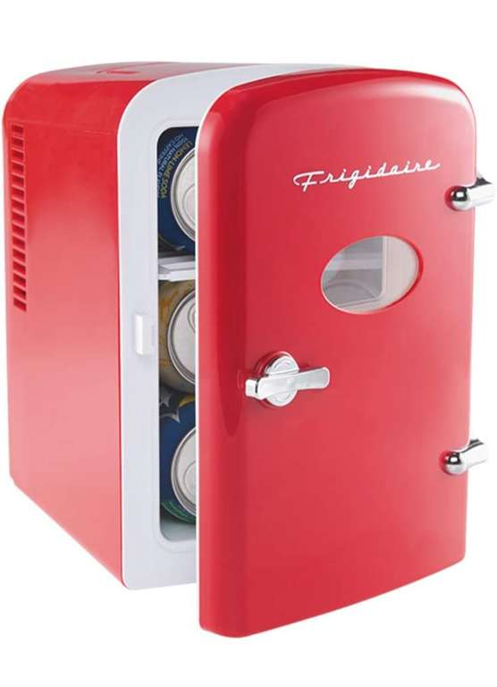Amazon: Mini frigobar portátil para el six, color rojo