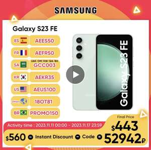 AliExpress: Samsung Galaxy S23 FE 128/256GB