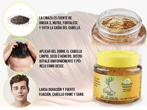 Amazon: Gel fijador de cabello a base de Linaza Árbol Verde Tradicional para una fijación moderada (250gr) $13.50 - envío gratis con prime