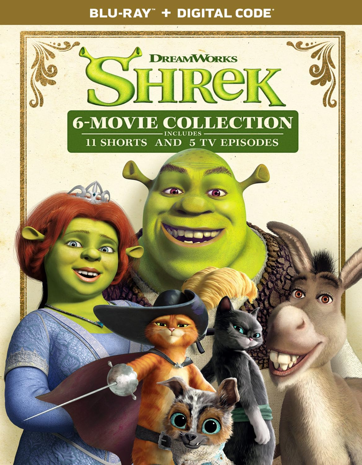 Amazon: Shrek 6-Movie Collection - Blu-ray + Digital
