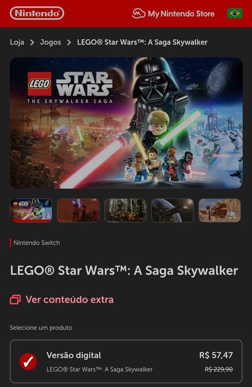 Nintendo eShop Brásil: LEGO Star Wars: Skywalker Saga