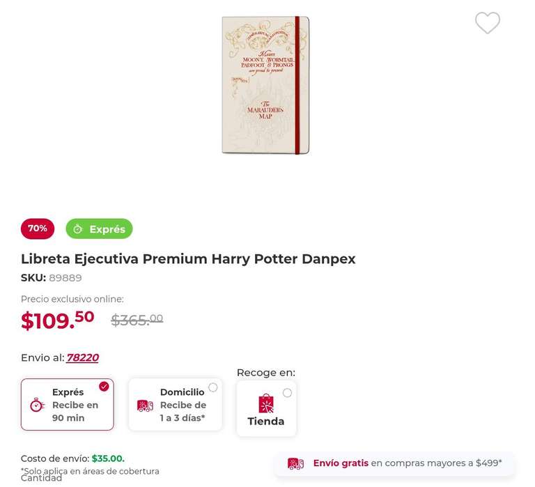 Office Depot: Libreta Ejecutiva Premium Harry Potter Danpex