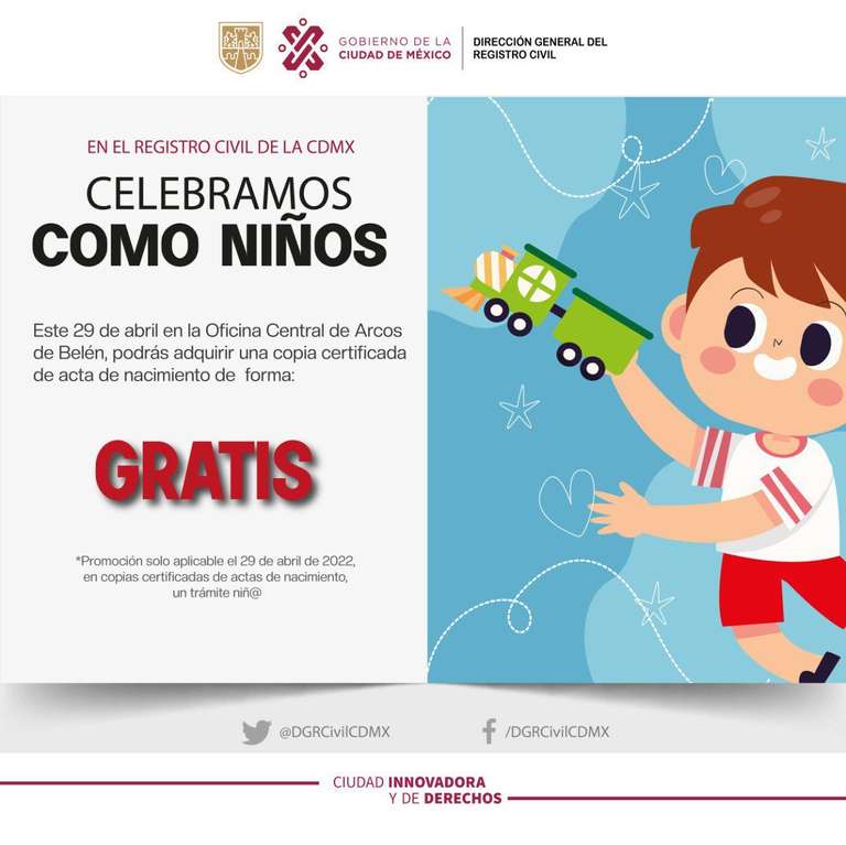 Registro Civil CDMX: GRATIS Copias Certificadas de Actas de Nacimiento Para Niños (29/04)